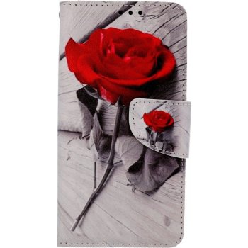 Pouzdro TopQ iPhone 11 knížkové Červená růže