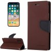 Pouzdro a kryt na mobilní telefon Apple Pouzdro Mercury Fancy Diary iPhone XS / X BROWN/černé