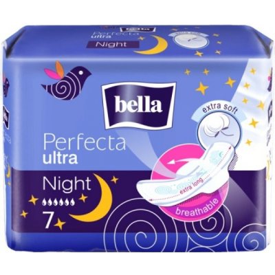 Bella Perfecta Slim Night Extra Soft dámské vložky 7 ks od 42 Kč -  Heureka.cz