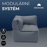 DEOKORK Zahradní textilní rohový díl MODULTEX (šedá) bez náplně – Zboží Mobilmania