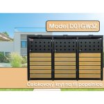 Scorpion elektro s.r.o. D01GW3Z, na 3 popelnice antracit/hnědý – Zboží Mobilmania