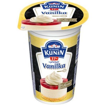 Mlékárna Kunín Šlehačka De Luxe vanilka 27 % 200g – Zboží Dáma
