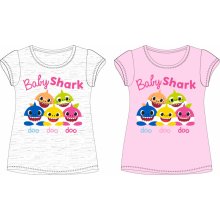 Baby Shark licence Dívčí tričko Baby Shark růžová
