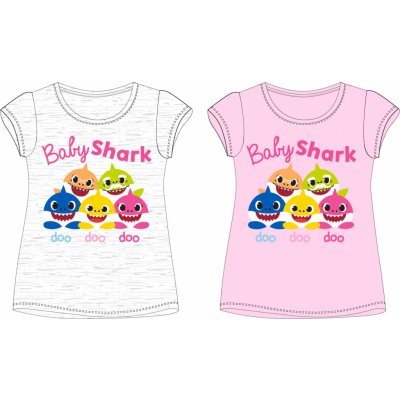 Baby Shark licence Dívčí tričko Baby Shark růžová – Zboží Dáma