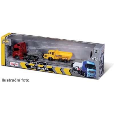 Maisto Mini pracovní stroje, Sada velkého tahače, Scania 770S, Volvo L25H Wheel Loader with Bucket – Zboží Dáma