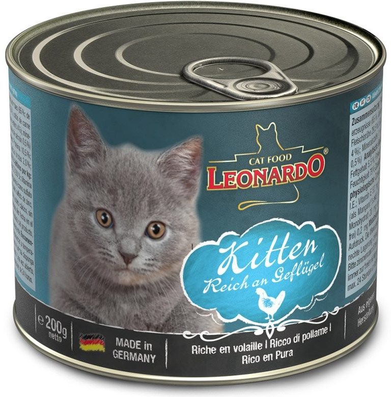 Leonardo Kitten s vysokým obsahem drůbežího masa 6 x 200 g