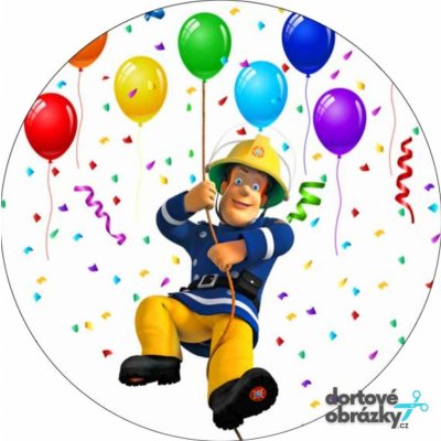 Jedlý tisk POŽÁRNÍK SAM - HASIČ ● materiál: JEDLÝ PAPÍR Ⓜ️, ● velikost: 4cm (30 ks / A4) ☝ – Hledejceny.cz