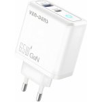 Ven-Dens Intelligent Charger, 65W, 2 port, USB Type-C, USB Type-A, QC 3.0, Bílá, Nabíjecí adaptér – Zboží Živě
