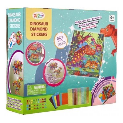 Teddies Kreativní sada diamantové malování Dinosaurus s nalepovacími diamanty – Hledejceny.cz