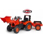 Falk Šlapací traktor Kubota s nakladačem a vlečkou 2060 – Zbozi.Blesk.cz