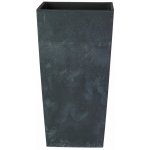 Prosperplast Květináč s vkladem URBI SQUARE BETON EFFECT 26,5 cm antracit – Sleviste.cz