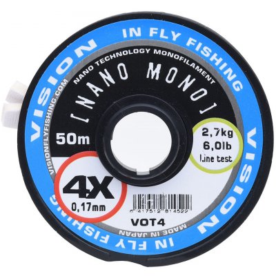 VISION Monofil Nano Mono 50m 0,2mm 3,7kg – Zboží Mobilmania