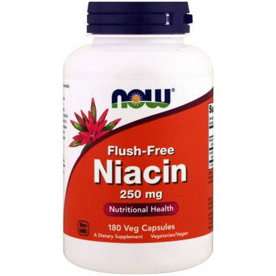 Now Foods Niacin 250 mg Flush Free 180 veg kapslí