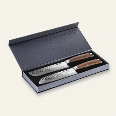 Deejo 2AP010 sada 6 steakových nožů, lesklá čepel, zubaté ostří, rukojeť ABS, design Blossom – Zbozi.Blesk.cz