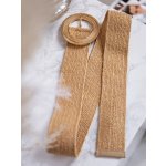 Trendy dámský pásek v hnědé barvě s ozdobnou přezkou – Sleviste.cz