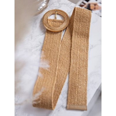 Trendy dámský pásek v hnědé barvě s ozdobnou přezkou – Sleviste.cz