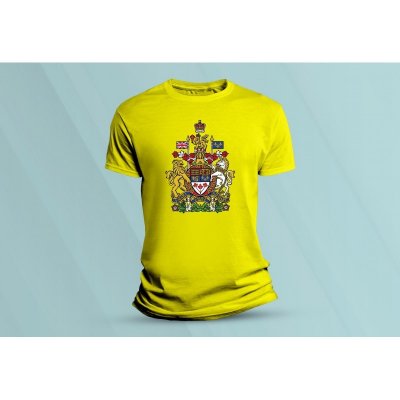 Sandratex dětské bavlněné tričko Státní znak Kanady., Žlutá – Zboží Mobilmania