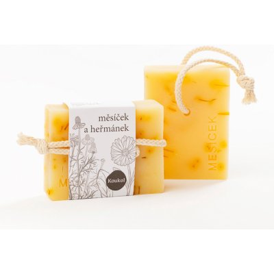 mýdlárna Koukol tuhé mýdlo pro suchou pokožku Měsíček a heřmánek 90 g – Zboží Dáma