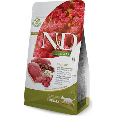 N&D Granule pro kočky GF Quinoa Urinary Duck & Cranberry 1,5 kg – Zboží Mobilmania