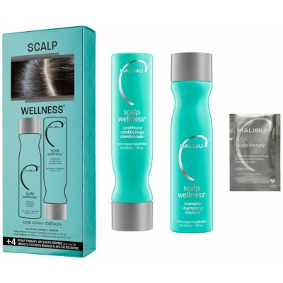 Malibu Scalp Wellness Collection šampon 266 ml + kondicionér 266 ml + wellness sáčky 4 kusy dárková sada – Zbozi.Blesk.cz