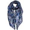 Šátek dámský šátek s květy modrá