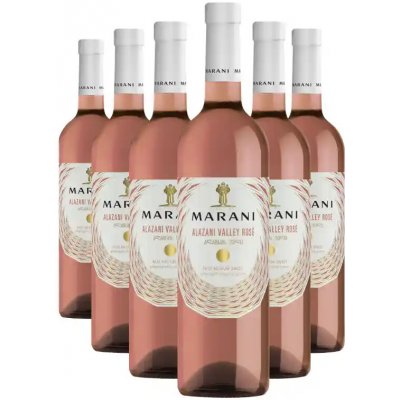 Marani ROSE ALAZANI VALLEY polosladké víno 12,5% 6 x 0,75 l (holá láhev) – Hledejceny.cz