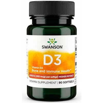 Swanson Vitamin D3 4000 IU 90 kapslí – Hledejceny.cz