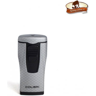 Colibri Doutníkový plynový cigar lighter Monaco II Carbon design Silver 295311 – Hledejceny.cz