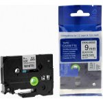 Kompatibilní páska s Brother TZ-S221/TZe-S221 9mm x 8m extr.adh. černý tisk/bílý podklad – Zboží Živě