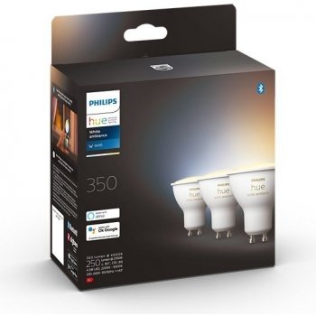 Philips Hue Bluetooth LED White Ambiance set 3ks žárovek 8719514342804 GU10 4,3W 350lm 2200-6500K stmívatelné