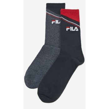 Fila Sada dvou párů pánských vzorovaných ponožek v šedé a tmavě modré