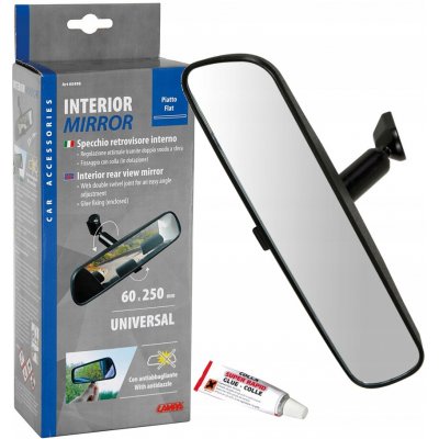 Vnitřní zpětné zrcátko 250x60 mm, montáž pomocí lepidla – Sleviste.cz