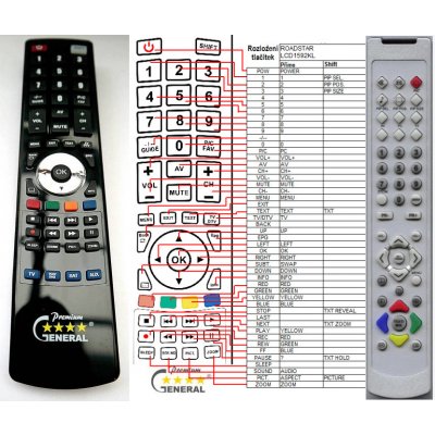 Dálkový ovladač General Roadstar LCD1592KL – Hledejceny.cz