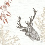 Duni Ubrousky Wood Deer 60ks 40x40cm