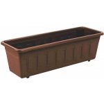 Nohel garden Truhlík samozavlažovací GARDENFLOR plastový hnědý 40 cm – Sleviste.cz