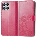 Vsechnonamobil ART Peněženkový kryt Honor X8 FLOWER S tmavě růžový 44038 – Zboží Živě