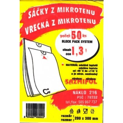 Sazmifol Mikrotenové sáčky 200 x 300 mm – Zboží Mobilmania