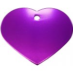 Bafpet Oboustranná psí známka srdíčko Fialová 2,1 x 2,2cm 03M – Sleviste.cz
