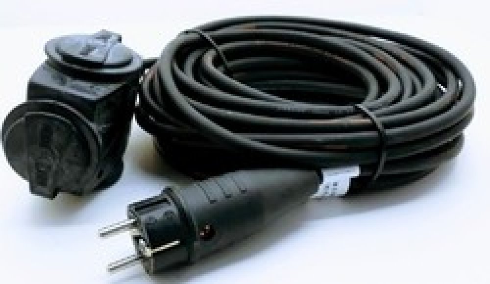 Titanex Prodlužovací kabel venkovní gumový 25m 3 rozbočka 230V H07RN-F  3x2,5 | Srovnanicen.cz