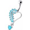 Piercing Šperky4U stříbrný piercing do pupíku srdíčko BP01312-Q