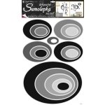 Anděl 1059 samolepící dekorace černé elipsy 70x42cm – Zboží Dáma