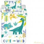 Jerry Fabrics povlečení do postýlky Dino Cute and Wild baby 100 x 135 cm 40 x 60 cm – Zboží Mobilmania