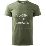 Malfini pánské tričko s vlastním potiskem Malfini Basic khaki – Zbozi.Blesk.cz