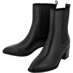 esmara dámská kožená kotníková obuv Chelsea černá – Zboží Dáma