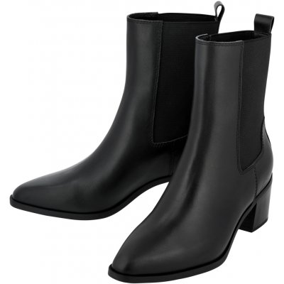 esmara dámská kožená kotníková obuv Chelsea černá – Zboží Dáma