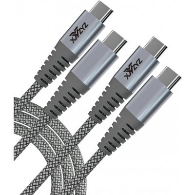 O2 200920 USB-C/USB-C 60W Nylon šedý – Zboží Živě