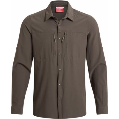 Craghoppers NosiLife Pro pánská košile dlouhý rukáv V hnědá – Hledejceny.cz