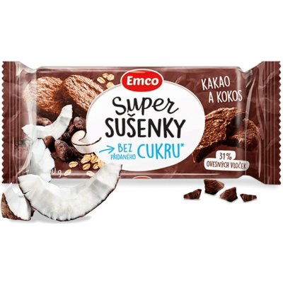 Emco Super sušenky Kakao a kokos 60 g – Zboží Dáma