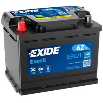 Exide Excell 12V 62Ah 540A EB621