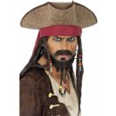 Klobouk pirátský s vlasy a šátkem Jack Sparrow